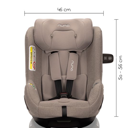 Nuna Seggiolino per bambini TODL next i-Size girevole a 360° dalla nascita fino a 4 anni (40 cm - 105 cm) incluso riduttore di seduta - Cedro