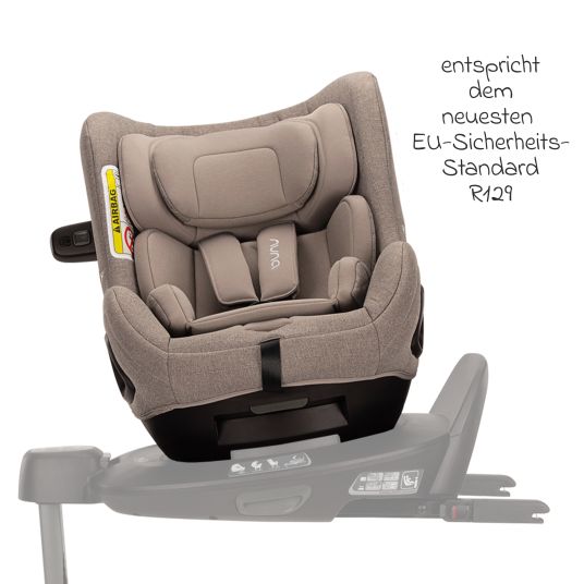 Nuna Reboarder child seat TODL next i-Size 360° rotatable from birth to 4 years (40 cm - 105 cm) incl. seat reducer - Cedar