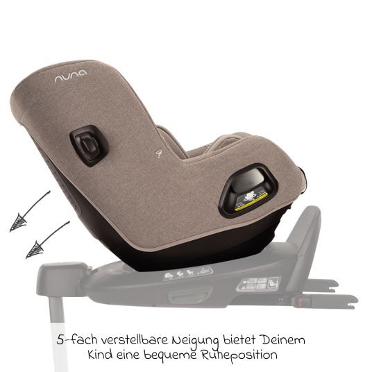 Nuna Reboarder child seat TODL next i-Size 360° rotatable from birth to 4 years (40 cm - 105 cm) incl. seat reducer - Cedar