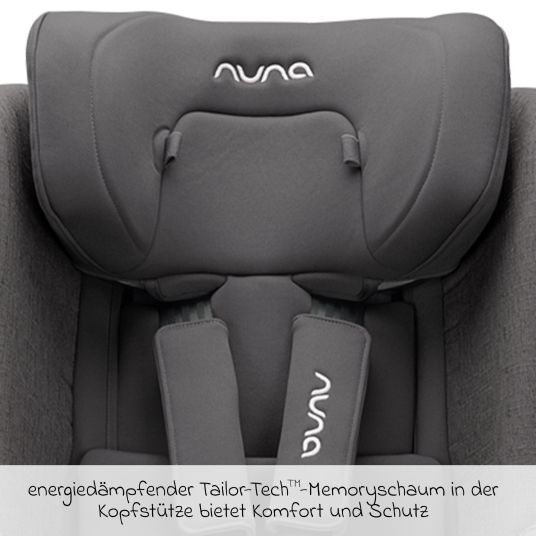 Nuna Reboarder child seat TODL next i-Size 360° rotatable from birth to 4 years (40 cm - 105 cm) incl. seat reducer - Granite