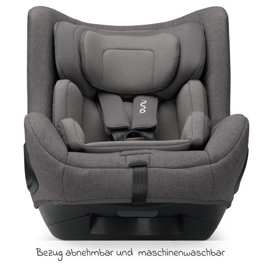 Nuna Reboarder child seat TODL next i-Size 360° rotatable from birth to 4 years (40 cm - 105 cm) incl. seat reducer - Granite