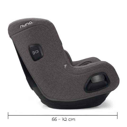 Nuna Reboarder child seat TODL next i-Size 360° rotatable from birth to 4 years (40 cm - 105 cm) incl. seat reducer - Granite