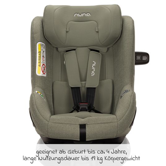 Nuna Reboarder child seat TODL next i-Size 360° rotatable from birth to 4 years (40 cm - 105 cm) incl. seat reducer - Pine