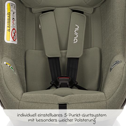 Nuna Reboarder child seat TODL next i-Size 360° rotatable from birth to 4 years (40 cm - 105 cm) incl. seat reducer - Pine