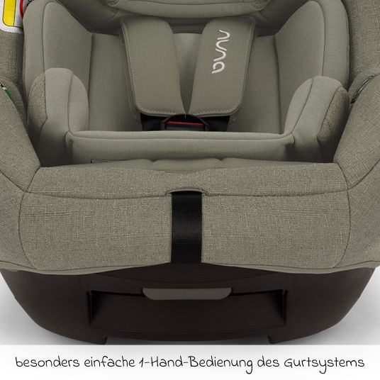 Nuna Reboarder child seat TODL next i-Size 360° rotatable from birth to 4 years (40 cm - 105 cm) incl. seat reducer - Pine