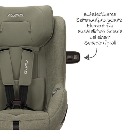 Nuna Reboarder child seat TODL next i-Size 360° rotatable from birth to 4 years (40 cm - 105 cm) incl. seat reducer - Pine