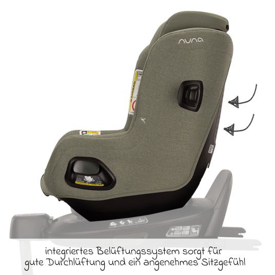 Nuna Reboarder child seat TODL next i-Size 360° rotatable from birth to 4 years (40 cm - 105 cm) incl. seat reducer - Pine