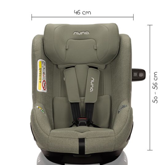 Nuna Seggiolino per bambini TODL next i-Size ruotabile a 360° dalla nascita ai 4 anni (40 cm - 105 cm) con riduttore - Pino