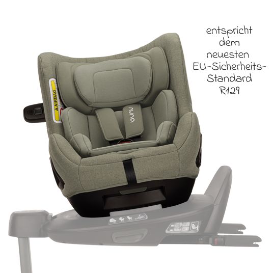 Nuna Reboarder child seat TODL next i-Size 360° rotatable from birth to 4 years (40 cm - 105 cm) incl. seat reducer - Pine