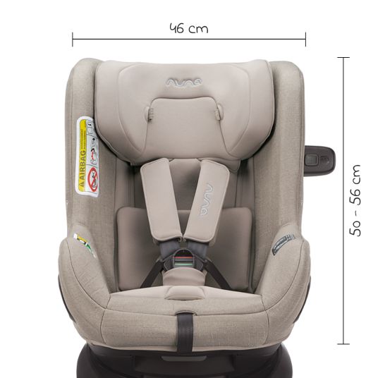 Nuna Reboarder-Kindersitz TODL next i-Size ab Geburt - 4 Jahre (40 cm - 105 cm) 360° drehbar - Hazelwood
