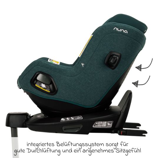 Nuna Reboarder child seat TODL next i-Size from birth - 4 years (40 cm - 105 cm) 360° rotatable - Lagoon