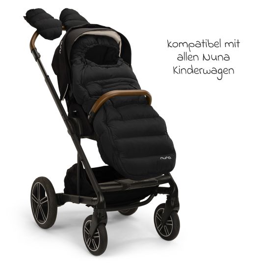 Nuna Winter-Kinderwagen-Set mit Fußsack & Handschuhe - Caviar