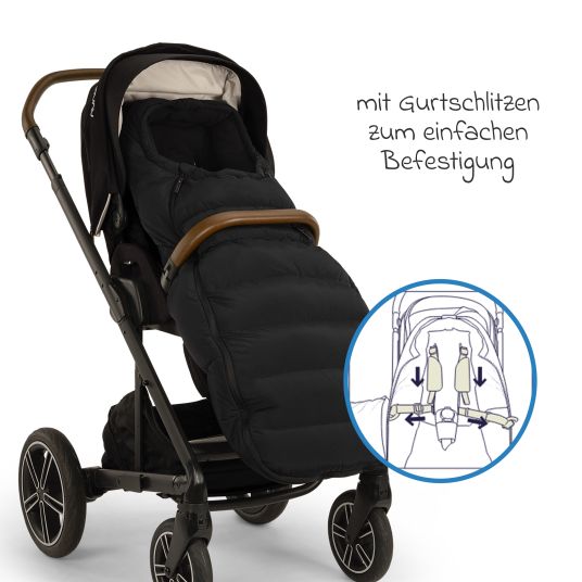 Nuna Winter-Kinderwagen-Set mit Fußsack & Handschuhe - Caviar