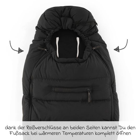 Nuna Winter-Kinderwagen-Set mit Fußsack & Handschuhe - Caviar