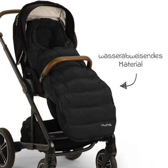 Nuna Winter-Kinderwagen-Set mit Fußsack & Handschuhe - Caviar