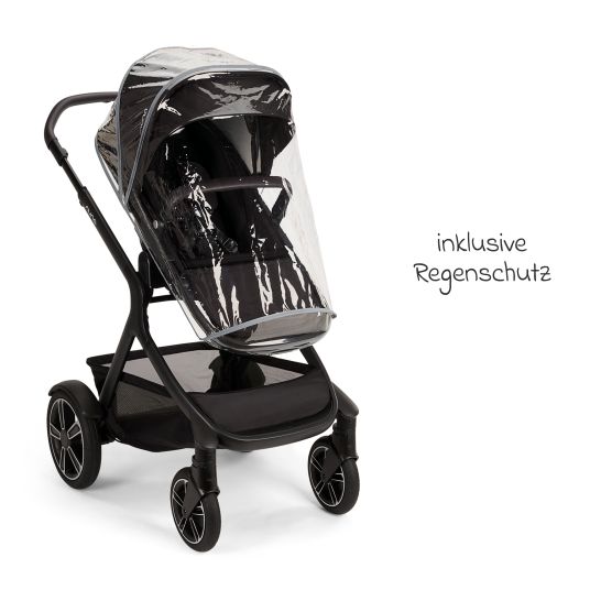 Nuna Seggiolino sportivo DEMI next second con chiusura a cintura magnetica con parapioggia - Caviar