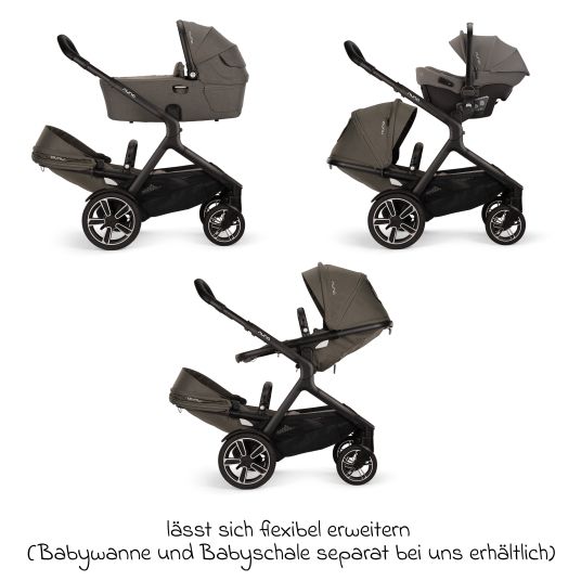 Nuna Second sports seat DEMI next with magnetic belt buckle incl. rain cover - Granite