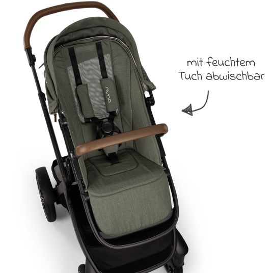 Nuna Second sports seat DEMI next with magnetic belt buckle incl. rain cover - Pine