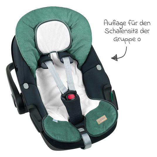 Odenwälder Copriseggiolino auto Babycool per una seduta confortevole - Cool Cord - Eucalipto