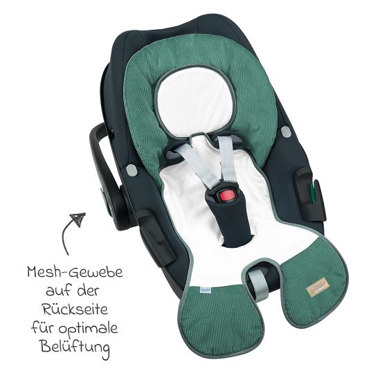 Odenwälder Baby car seat cover Babycool for a comfortable seat - Cool Cord - Eucalyptus