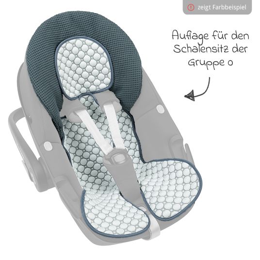 Odenwälder Infant car seat pad with iceberg 4D fabric - cooling for a comfortable seat - sand