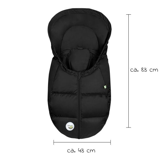 Odenwälder BabyNest Dauni down footmuff for infant carriers & carrycots - Black