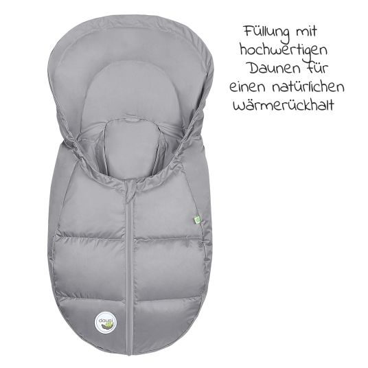 Odenwälder BabyNest Dauni down footmuff for infant carriers & carrycots - silver
