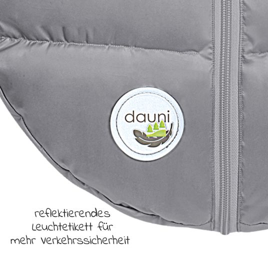 Odenwälder Daunen-Fußsack BabyNest Dauni für Babyschalen & Babywannen - Silber