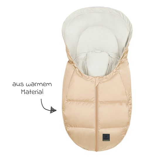 Odenwälder Dauni down footmuff for infant car seat & carrycot - beige