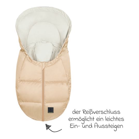 Odenwälder Daunen-Fußsack Dauni für Babyschale & Babywanne - Beige