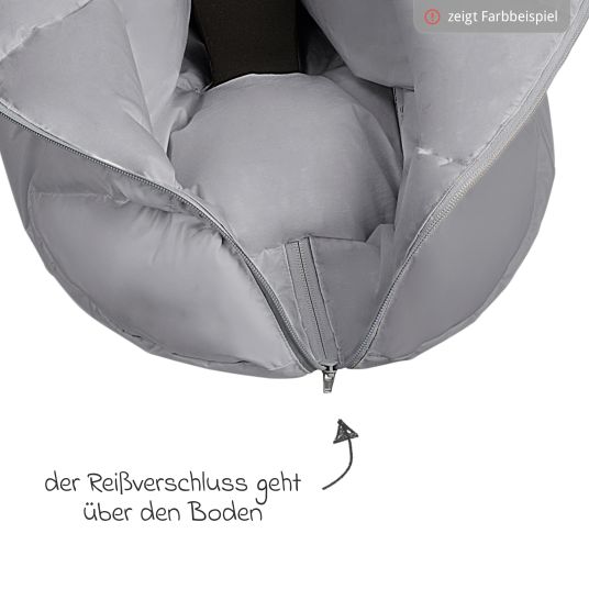 Odenwälder Dauni down footmuff for infant car seat & carrycot - beige