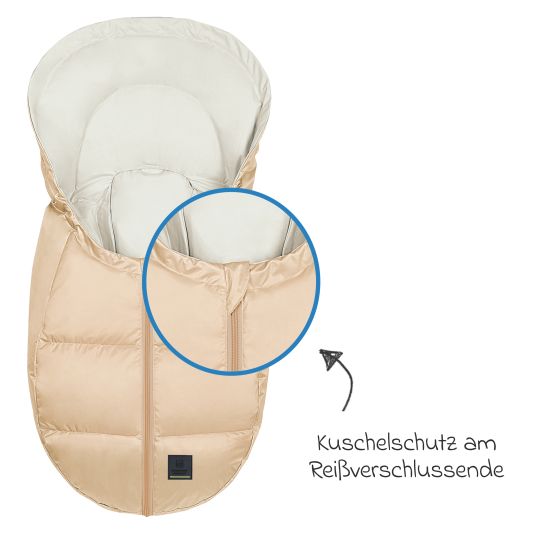 Odenwälder Daunen-Fußsack Dauni für Babyschale & Babywanne - Beige