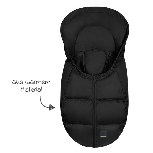 Odenwälder Dauni down footmuff for infant car seat & carrycot - Black