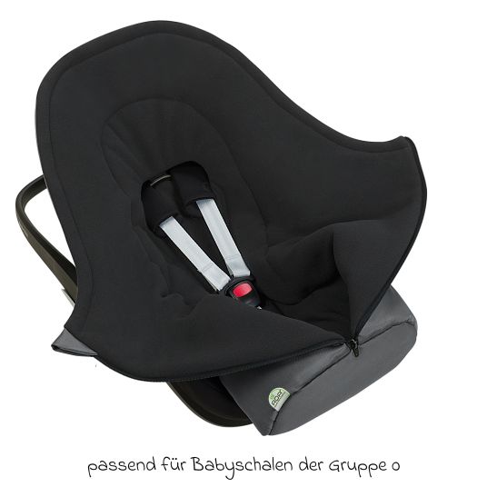 Odenwälder Fleece footmuff Benno for infant car seat & carrycot - anthracite