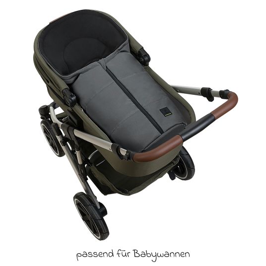 Odenwälder Fleece footmuff Benno for infant car seat & carrycot - anthracite