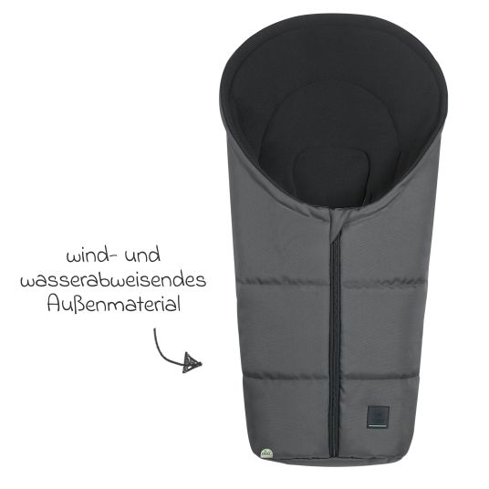 Odenwälder Fleece footmuff Benno for infant car seat & carrycot - anthracite