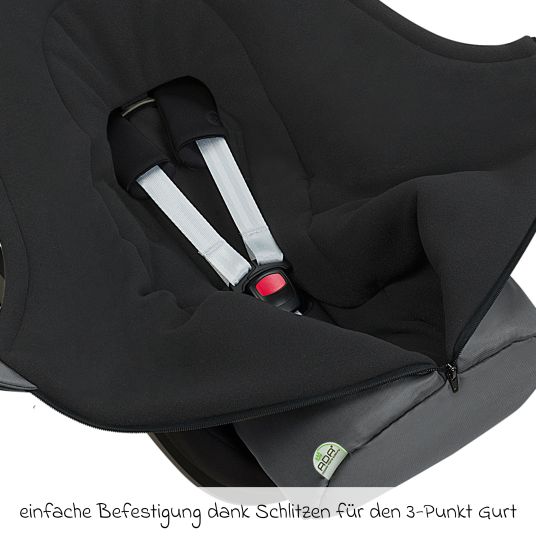 Odenwälder Fleece footmuff Benno for infant car seat & carrycot - anthracite