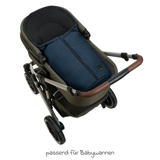 Odenwälder Fleece footmuff Benno for infant car seat & carrycot - Deep Sea