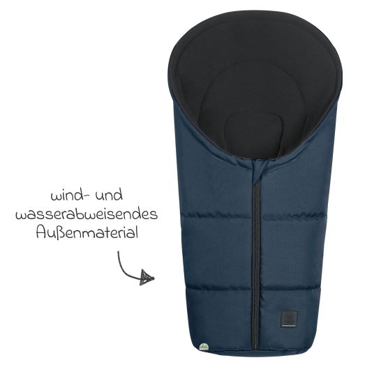 Odenwälder Fleece footmuff Benno for infant car seat & carrycot - Deep Sea