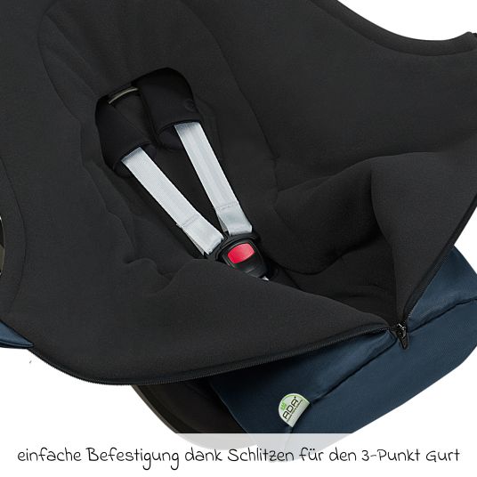 Odenwälder Fleece footmuff Benno for infant car seat & carrycot - Deep Sea