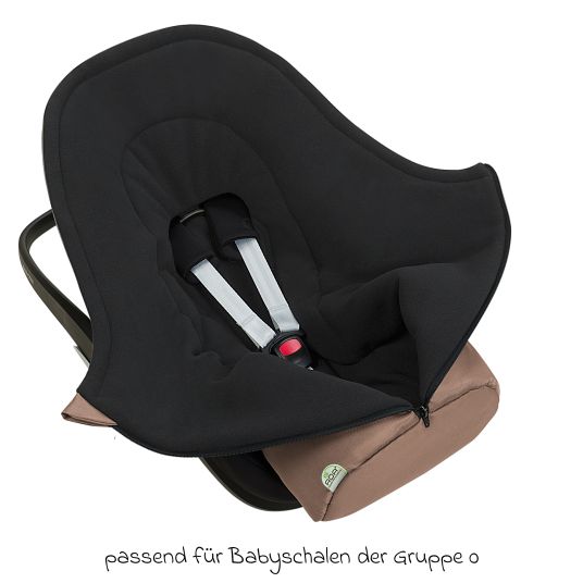 Odenwälder Fleece footmuff Benno for infant car seat & carrycot - Desert Sand