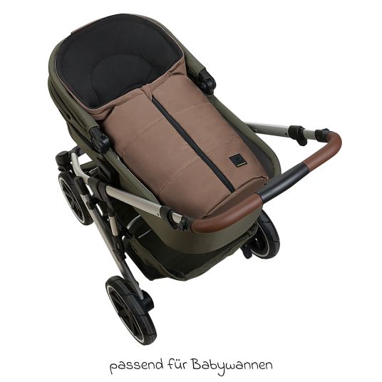 Odenwälder Fleece footmuff Benno for infant car seat & carrycot - Desert Sand