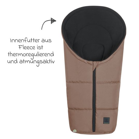 Odenwälder Fleece footmuff Benno for infant car seat & carrycot - Desert Sand