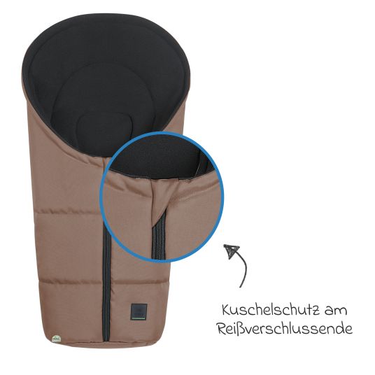 Odenwälder Fleece footmuff Benno for infant car seat & carrycot - Desert Sand