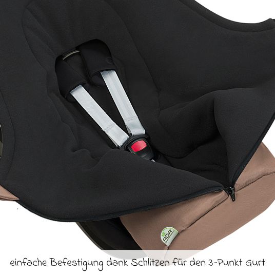 Odenwälder Fleece footmuff Benno for infant car seat & carrycot - Desert Sand