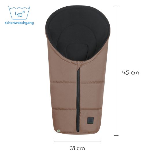 Odenwälder Fleece footmuff Benno for infant car seat & carrycot - Desert Sand