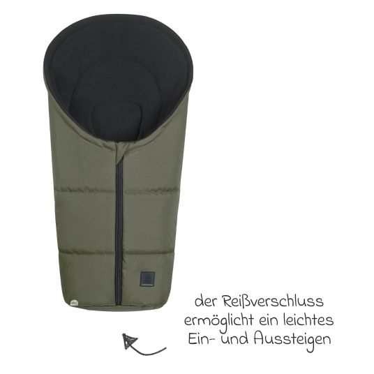 Odenwälder Fleece-Fußsack Benno für Babyschale & Babywanne - Steel Green