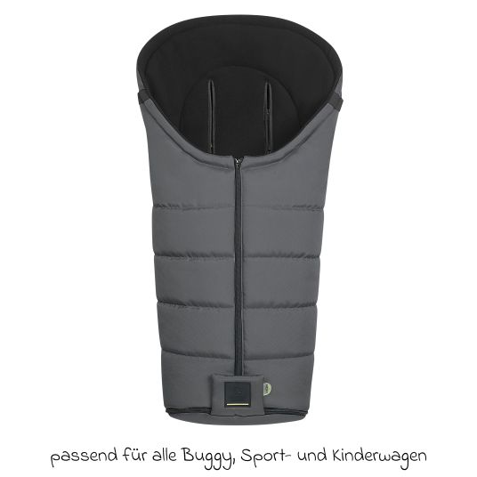 Odenwälder Benno fleece footmuff for buggy, baby carriage and baby carriage - anthracite