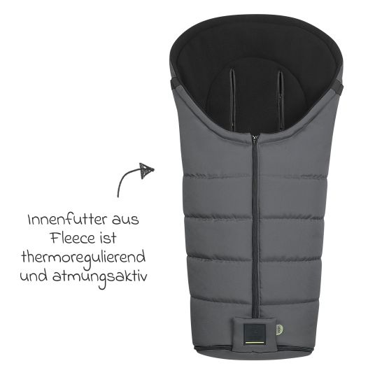 Odenwälder Benno fleece footmuff for buggy, baby carriage and baby carriage - anthracite