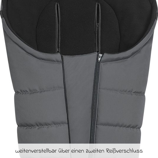 Odenwälder Benno fleece footmuff for buggy, baby carriage and baby carriage - anthracite